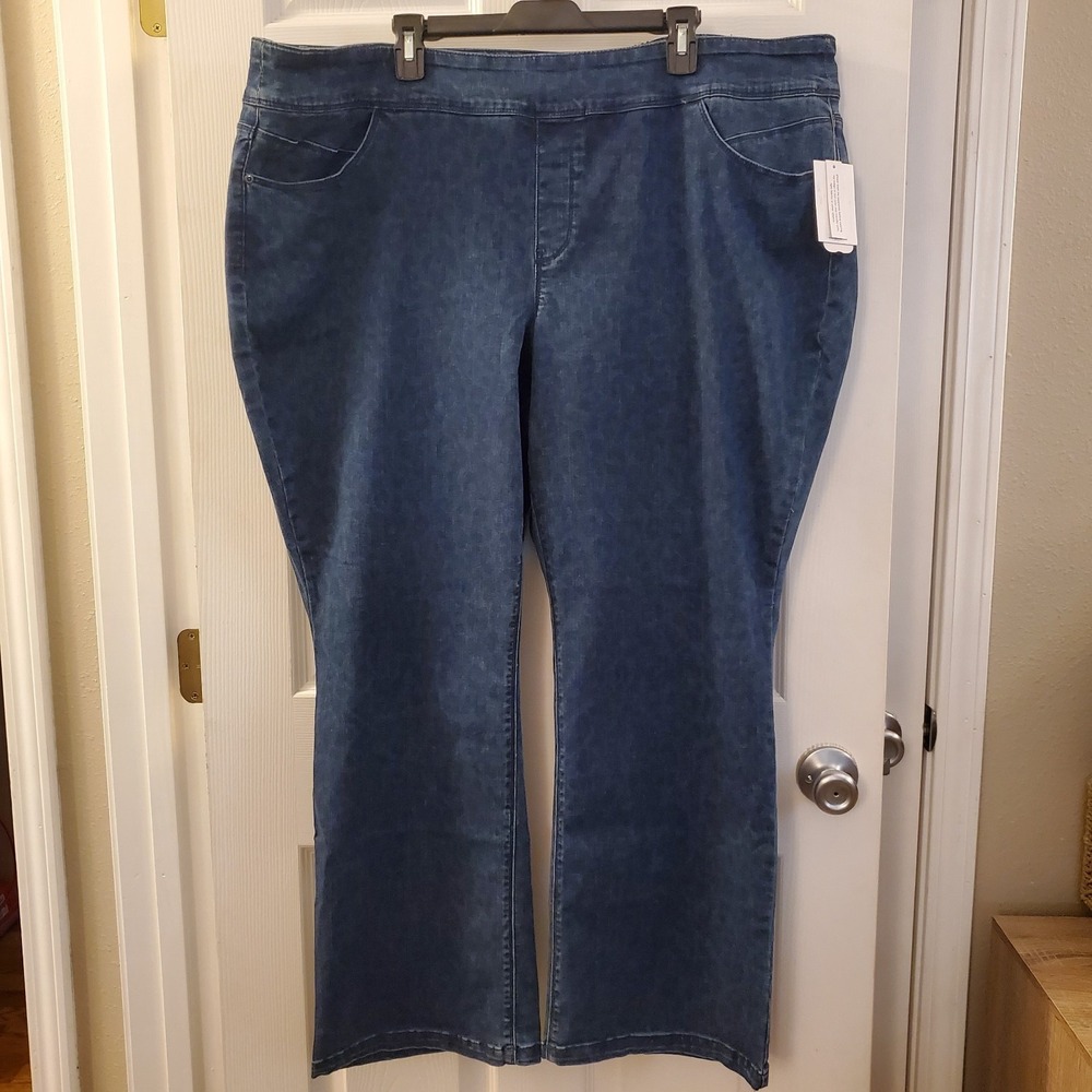 Westbound Woman sz 24WR cheetah print pullon stretch jeans‎ NWT Park Avenue Fit